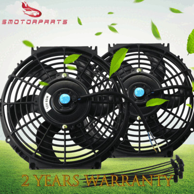 2PCS 10 inch Universal Slim Push Pull Electric Radiator Cooling Fans & Mount Kit