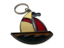 Sailboat Keychain Vintage Suncatcher Design