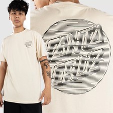 SANTA CRUZ Tee - Interlaced Dot  - Skateboard T Shirt - Medium - SAND