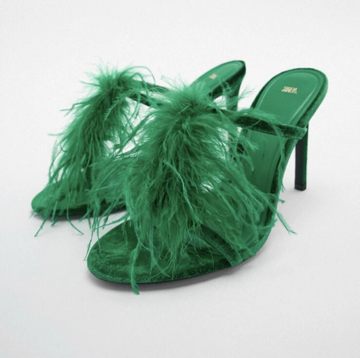 Zara velvet sandals sales