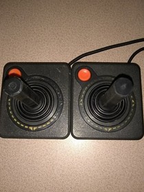 OEM Official Atari 2600 HEAVY SIXER Joystick Controller Lot Of 2 Work Perfectly 