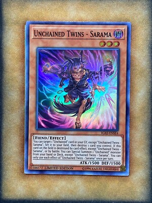 Yugioh Unchained Twins - Sarama IGAS-ENSE4 Super Rare Limited Edition NM