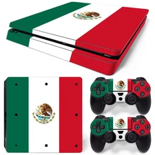 Sony PS4 PLAYSTATION 4 Slim Skin Sticker Screen Protector Set - Mexico Motif
