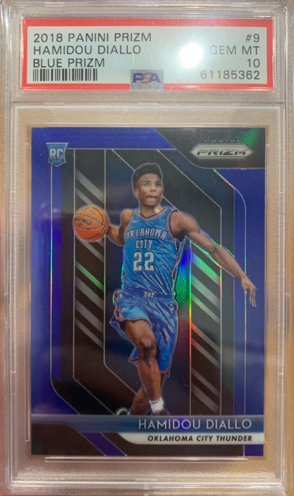 2018-19 Panini Prizm Hamidou Diallo RC Blue Prizm/199 PSA 10