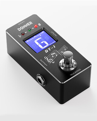 Donner DT-I Chromatic Tuner Pedal With Pitch Indicator Electric Guitar & Bass