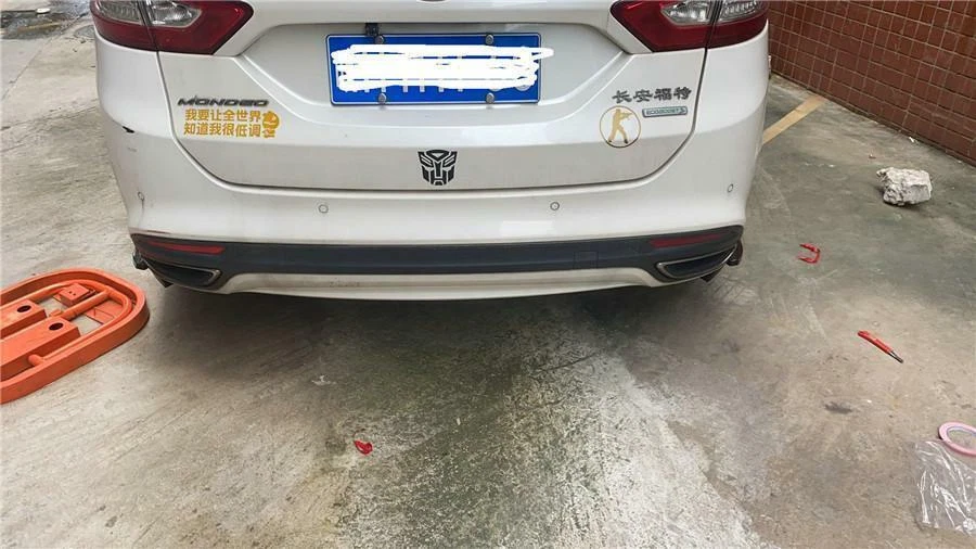 Protector difusor divisor ángulo labio trasero alerón parachoques 2 piezas accesorios coche Foto 4 de 4