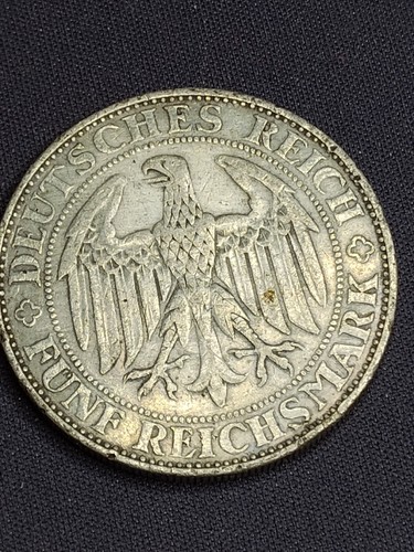 1929 E German 5 mark - Picture 2 of 2