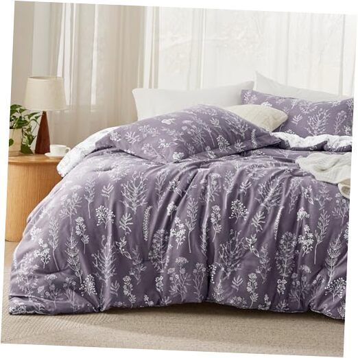 Comforter Set - Grayish Purple Comforter, Cute Queen 15 - Grayish Purple