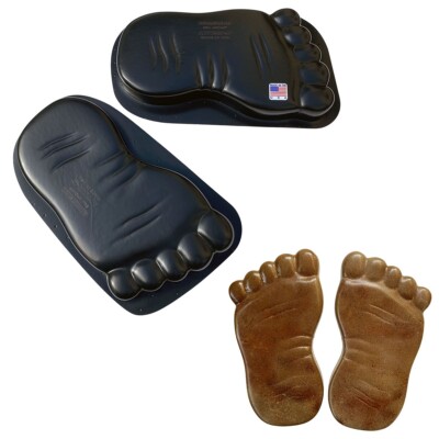 AUTUMN DIY Series Footprint Barefoot Stepping Stone Mold, Concrete Cement Mold