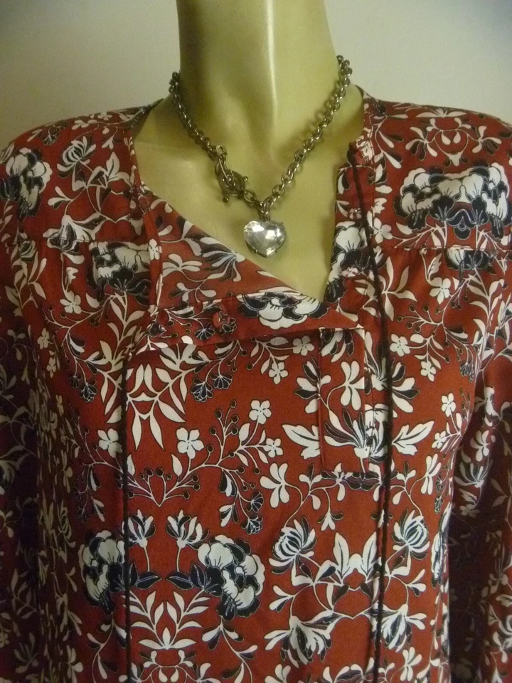 JAG Flowy Shirt sz 8 - BUY Any 5 Items = Free Post - Изображение 4 из 4