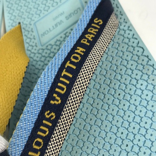 LOUIS VUITTON logo Beach sandals, slippers, shoes Sandals rubber blue - Picture 10 of 16