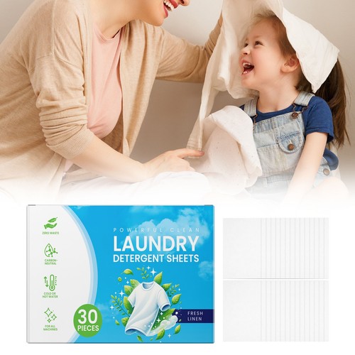 Laundry Sheet Clean Water Low Foam Laundry Laundry Paper(10ml) - Picture 2 of 16