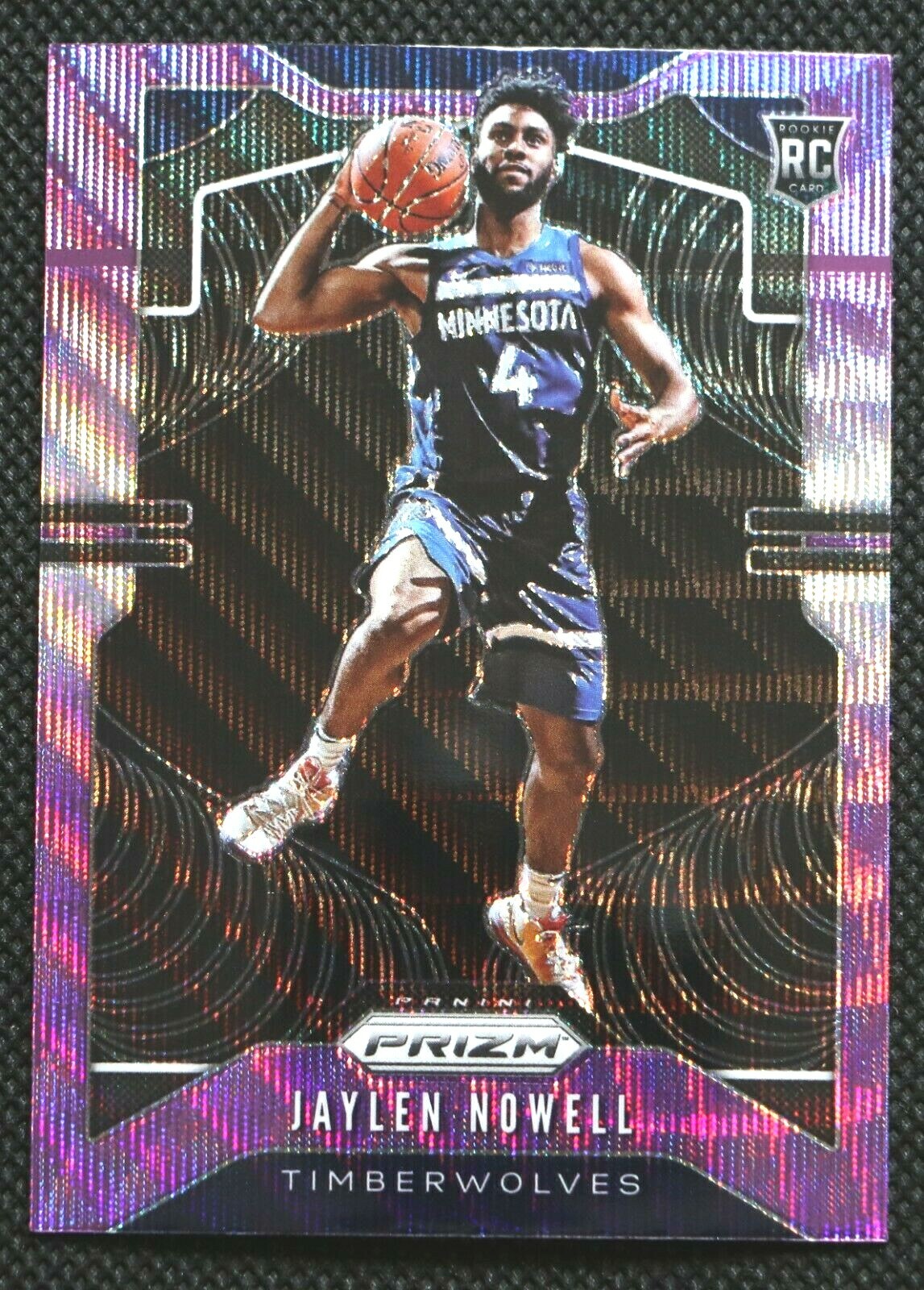2019-20 Panini Prizm Jaylen Nowell Purple Wave RC #281 Rookie Refractor Card