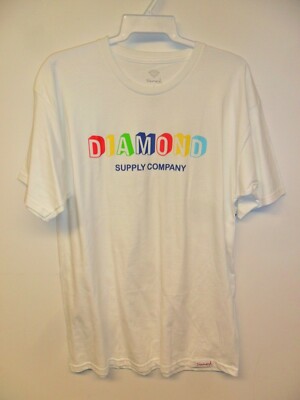 DIAMOND Men's S/S T-Shirt BUILDING BLOCKS - WHT - Size Medium  - NWT - LAST ONE