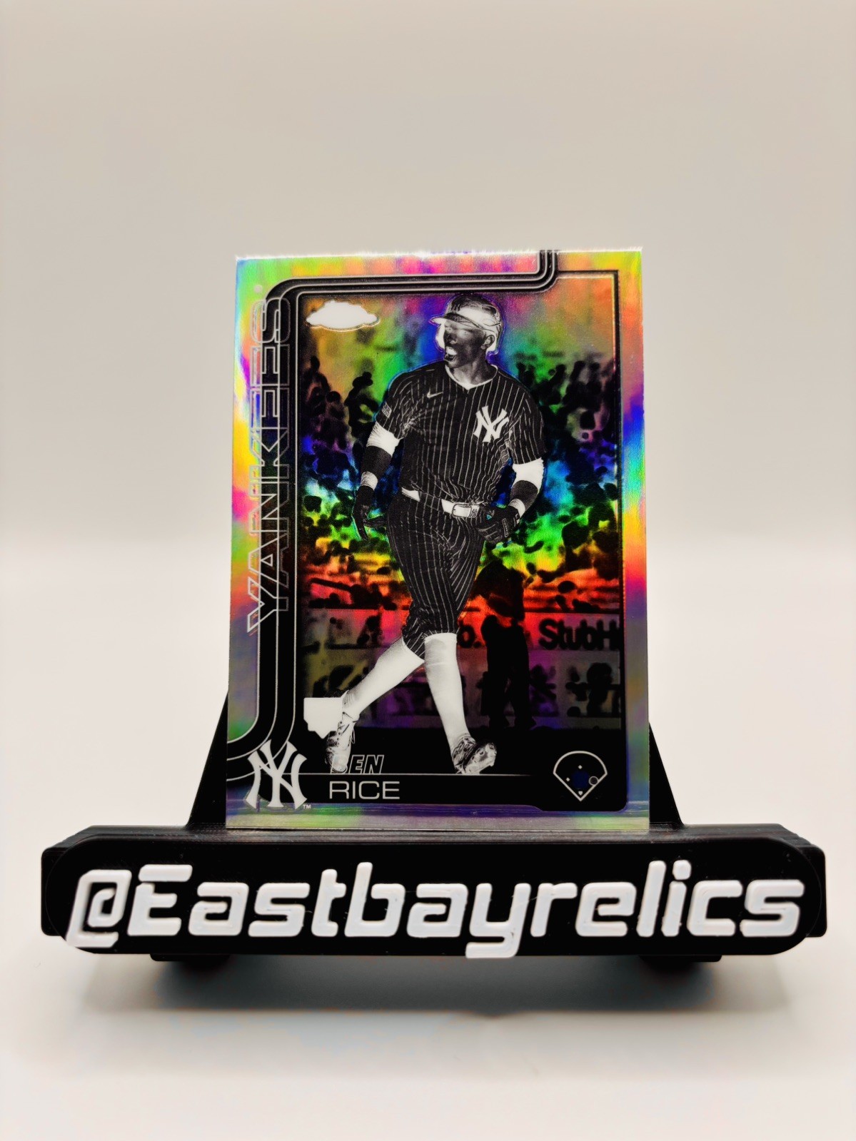 2025 Topps Chrome Ben Rice Rookie Negative Refractor #139 RC New York Yankees