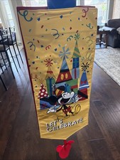 Disney Mickey Mouse Lets Celebrate Birthday Banner Pendant Door Decor 35  x14  