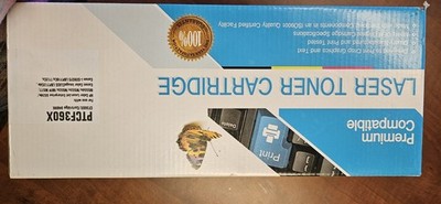 Laser Toner Cartridge Premium PTCF360X HP Color LaserJet - Black