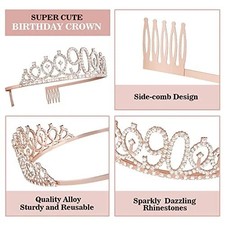90th Birthday Decorations Women Including 90th Birthday Crown/Tiara Sash Cake...