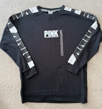 NWT Victoria's Secret Pink Crew Sweatshirt Zipper Side Size S