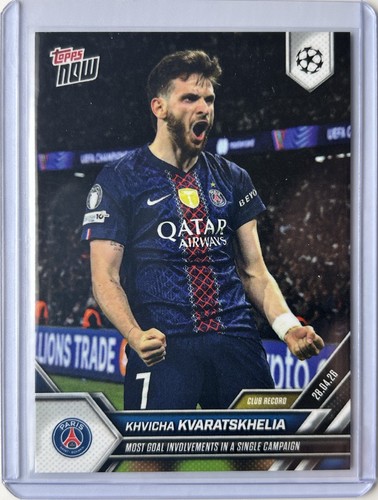 Khvicha Kvaratskhelia – Khvicha Kvaratskhelia - 2025-26 UCL Topps NOW® - Card 128 - PR: 1308