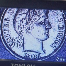 1901 Barber Dime 10C Philadelphia Business Strike 90% Silver KM#113