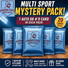 Multi Sport Mystery Pack! 1 Auto or #'d Card in Each Pack! - 20 Cards Total