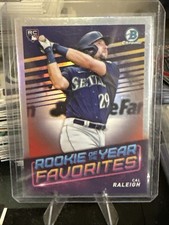 2022 Bowman Cal Raleigh Rookie of the Year Favorites Chrome RC #ROYF-7 Mariners