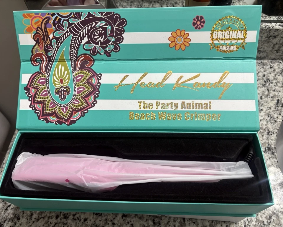 Crimpadora de Playa HEAD KANDY ORIGINAL Estilo Onda Profunda Rosa Foto 2 de 3