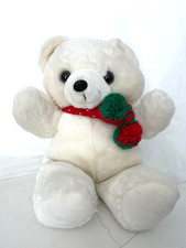 Plush Winter Teddy Bear Red Green Scarf Soft Stuffed Animal Toy Holiday Gift 17
