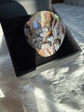 925 Sterling Silver Unisex Mother Of Pearl Ring