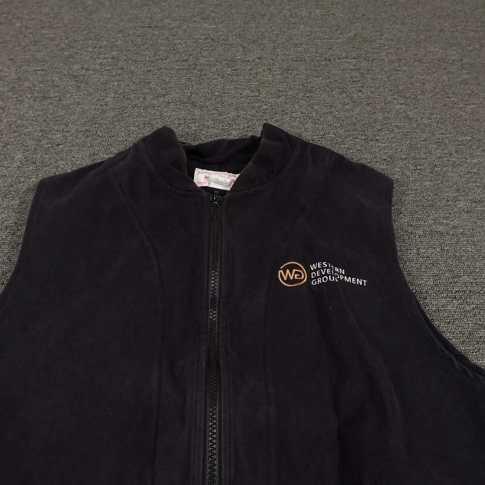 Filson Vest Mens Large Black Cotton Western Development Group Logo USA Made - Image 2 of 4