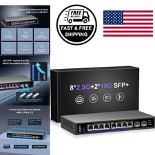 Durable Black Ethernet Switch 10 Port 2.5G fo...