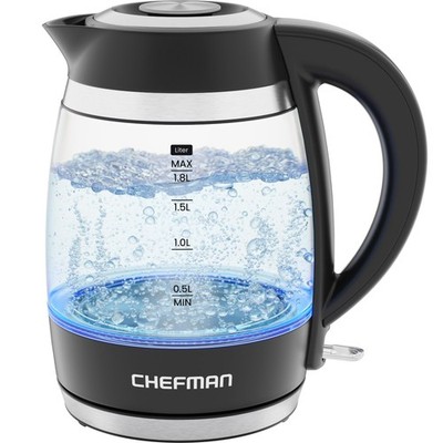 Chefman Wasserkocher, 1,8L 3000W, Heißwasserboiler, abnehmbarer Deckel für einfache