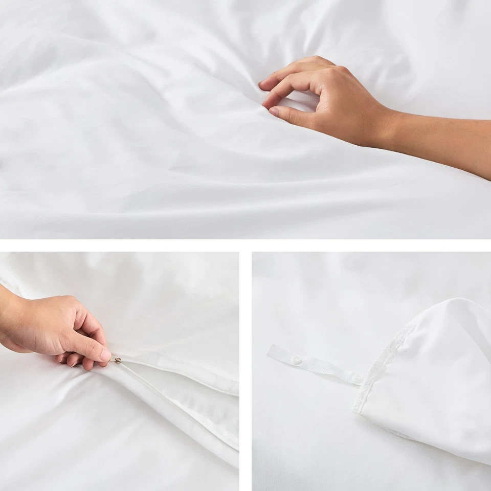 Hitime 3 Pieces Duvet Cover, Soft Microfiber Bedding Sets with Zipper Closure - Image 2 of 4