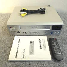 Sylvania SY96R VCR 1280 Hour Time Lapse Real Time Monitoring With Remote Vintage