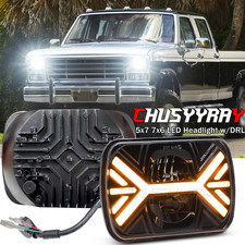 2pcs 5x7"7x6"LED Headlights Hi/Lo Beam for Ford F150 F250 F350 Ranger 1976-1986