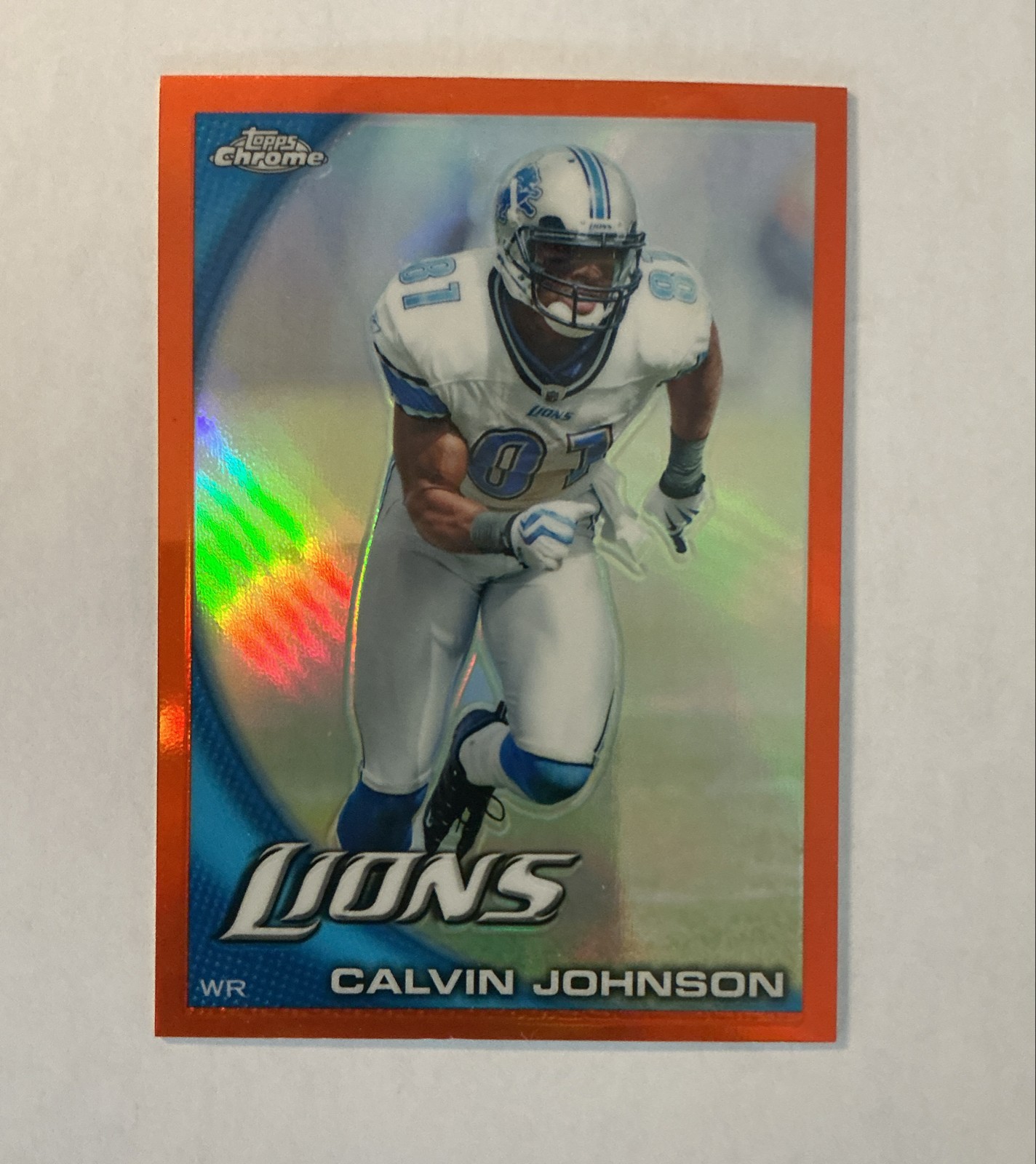 2010 Topps Chrome - Calvin Johnson #C193 Orange Refractor