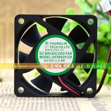 1 pcs Younglin 6020 DFS602012H DC12V 2.0W 6CM cooling fan QQ