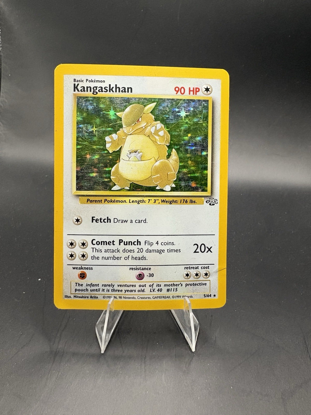 Pokemon TCG Kangaskhan Jungle 5/64 Holo Unlimited Holo Rare