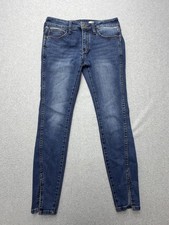 Pilcro And The Letterpress Mid Rise Skinny Jeans Womens 27 Blue Stretch Denim
