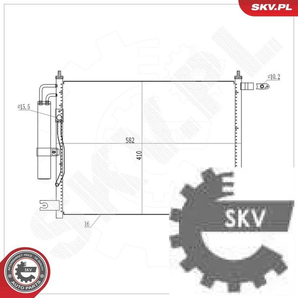 Esen SKV 86SKV302 Kondensator FüR Klimaanlage Kondensator Klimaanlage-image