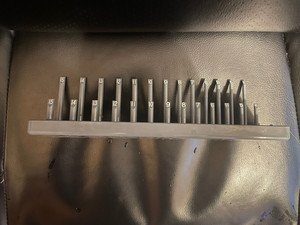 HANSEN - 1/4" DRIVE METRIC SOCKET TRAY - GRAY - USED