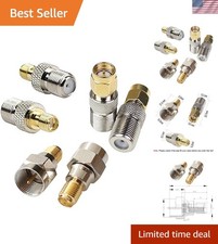 F Type to SMA Coax Adapter Set - 6 Metal Connectors for Enhanced Signal Quality