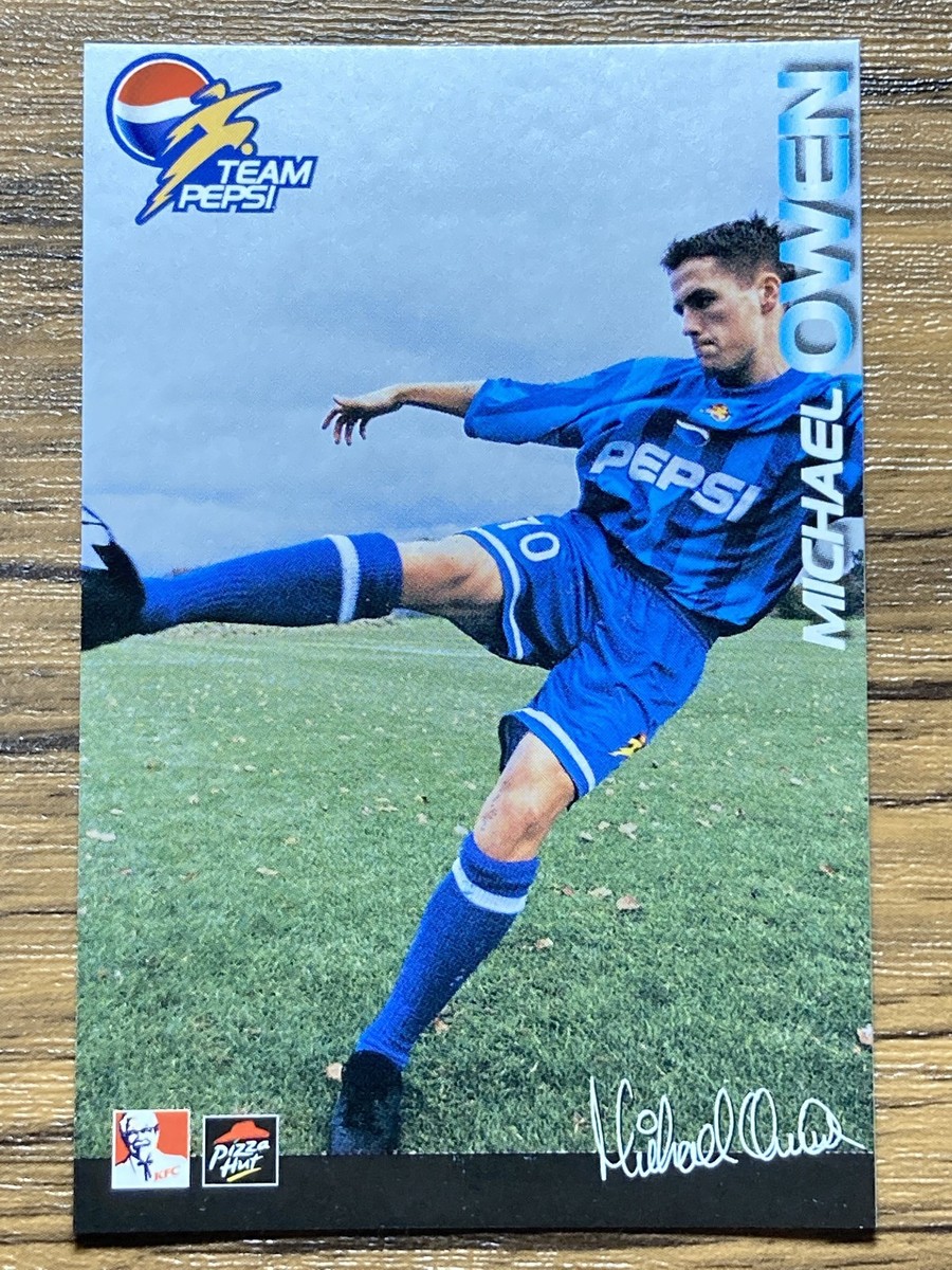 Team Pepsi 2000 Soccer Card Michael Owen KFC Pizza Hat | eBay