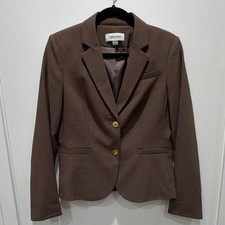 Calvin Klein Modern Fit Brown Blazer  Pants Suit Set Size 8