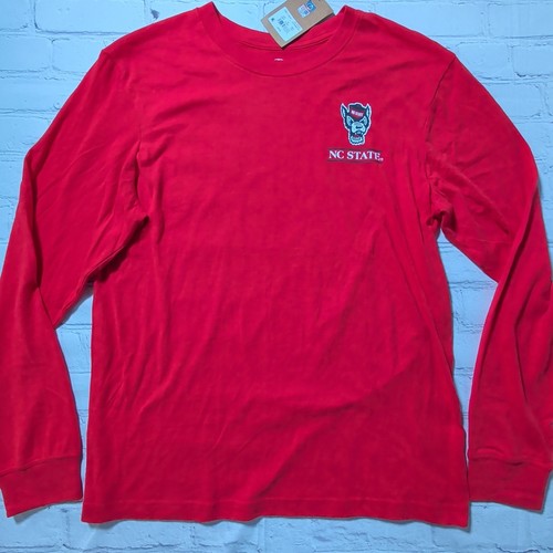 Mens Large NCAA NC State Wolfpack Long Sleeve Pullover Tee T-Shirt - NEW - Picture 2 of 10
