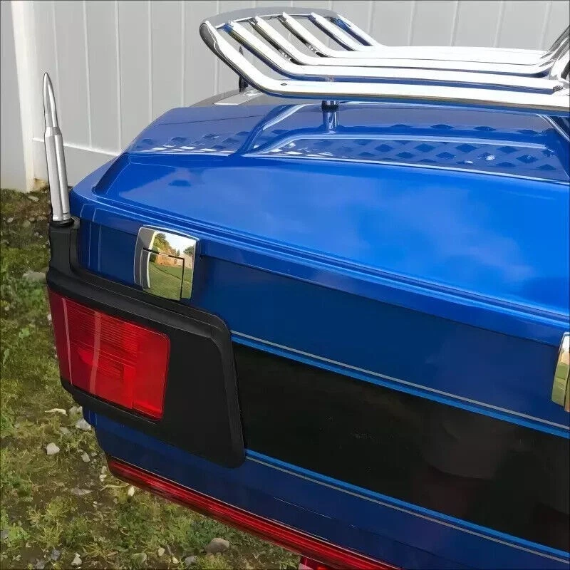 Motorcycle 5.3'' 50CAL Chrome Short Bullet Antenna FOR Harley Electra Glide Foto 3 de 4