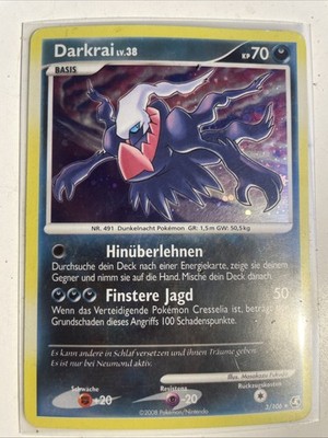 Pokemon TCG Karte Darkrai 3/106 Great Encounters Holo Deutsch.