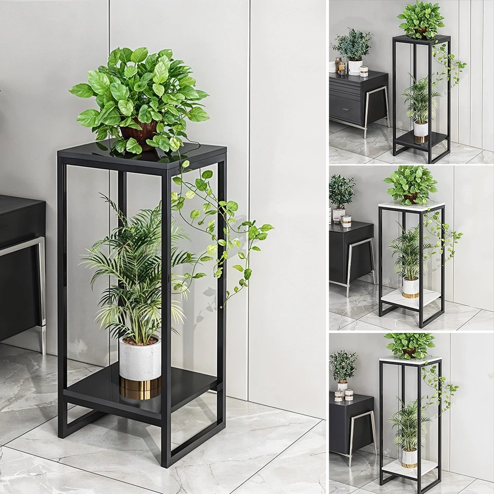 60/90CM TALL PLANT STAND FLOWER POTS DISPLAY SOFA SIDE END TABLE COFFEE DESK NEW - Image 2 of 4