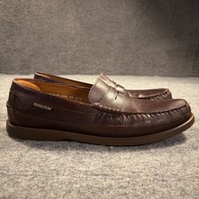 Mephisto Spinnaker Shoes Mens Size 13 Brown Leather Penny Loafers Comfort Casual